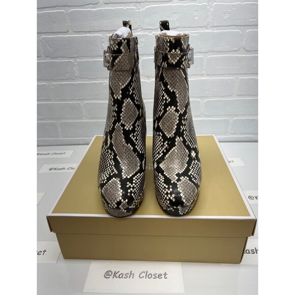 Michael Kors boots parker snake embossed faux leather boots Sand - Picture 3 of 8